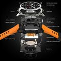 HD300Pro Orologio sportivo intelligente con GPS a 5 satelliti, mappe offline e lingua danese - Arancione