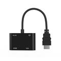 Adattatore da HDMI a HDMI e VGA con porta micro USB per alimentazione e jack audio da 3.5mm