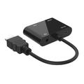 Adattatore da HDMI a HDMI e VGA con porta micro USB per alimentazione e jack audio da 3.5mm