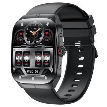 Smart Watch HK80 con schermo curvo AMOLED, chiamate Bluetooth, monitoraggio della salute e NFC