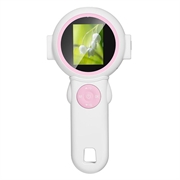 HM020J Lente d'ingrandimento digitale per bambini / Mini microscopio e fotocamera - Pink