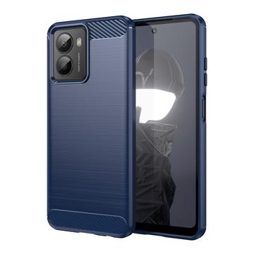 Custodia in TPU spazzolato per HMD Fusion - Fibra di Carbonio - Blu
