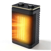 HQ29-290B Riscaldatore da tavolo in ceramica PTC da 1500W con funzione di oscillazione - Nero