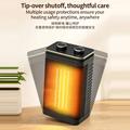 HQ29-290B Riscaldatore da tavolo in ceramica PTC da 1500W con funzione di oscillazione - Nero