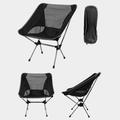 HS-334 Sedia da campeggio da esterno Moon Chair - Nero / Grigio