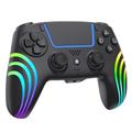 HS-PS5230 - Controller di gioco wireless RGB con giroscopio a 6 assi per PlayStation 5/PC - Nero