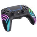 HS-PS5230 - Controller di gioco wireless RGB con giroscopio a 6 assi per PlayStation 5/PC - Nero