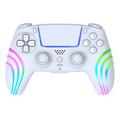 HS-PS5230 - Controller di gioco wireless RGB con giroscopio a 6 assi per PlayStation 5/PC - Bianco