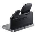 HT-568 Caricabatterie wireless magnetico 3 in 1 con sveglia e lampada da scrivania - Nero