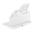 HT-568 Caricabatterie wireless magnetico 3 in 1 con sveglia e lampada da scrivania - Bianco