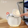 HT-571 Caricabatterie wireless magnetico 5 in 1 con altoparlante Bluetooth e luce notturna - Bianco