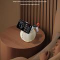 HT-571 Caricabatterie wireless magnetico 5 in 1 con altoparlante Bluetooth e luce notturna - Bianco
