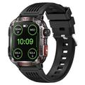 Orologio intelligente HT29 con bussola, rilevamento dell'altitudine e lingua danese - Nero