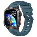 Orologio intelligente HT29 con bussola, rilevamento dell'altitudine e lingua danese - Blu