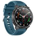 HT33 Smartwatch Bluetooth per il monitoraggio della salute con lingua danese - Display IPS da 1,7" - Blu