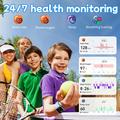 Smartwatch HT40 Kids con monitoraggio della frequenza cardiaca e del sonno - IP68 - Viola