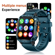 Orologio sportivo smart HT46 impermeabile con batteria da 1200mAh - Blu