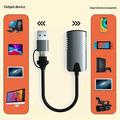 HU-04A Scheda di acquisizione video 2 in 1 da HDMI a USB-C/USB-A - Grigio