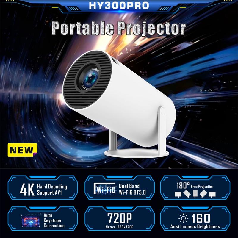 Wielio Proiettore Intelligente Android 11, Nativo 1080P 4K, 700 ANSI Lumen, WiFi 6, Bluetooth 5.2, Autofocus