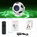 Proiettore portatile HY300F a forma di pallone da calcio - WiFi 6, Android 14 - Bianco / Nero