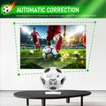 Proiettore portatile HY300F a forma di pallone da calcio - WiFi 6, Android 14 - Bianco / Nero