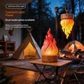 Lampada da notte a LED con effetto fiamma HZ-K03A con timer - Arancione