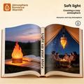 Lampada da notte a LED con effetto fiamma HZ-K03A con timer - Arancione