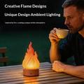 Lampada da notte a LED con effetto fiamma HZ-K03A con timer - Arancione