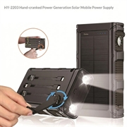 Power bank solare a manovella da 30000mAh con allarme SOS, bussola e torcia
