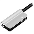 Hat Prince HC-13 USB-C / 3.5mm & Type-C Audio Adapter - Silver