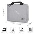 Borsa Haweel per MacBook 14" con pratico scomparto per accessori e tracolla - Grigio