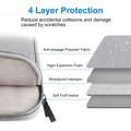 Borsa Haweel per MacBook 14" con pratico scomparto per accessori e tracolla - Grigio