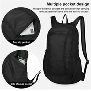 Haweel HWL7033 Zaino compatto pieghevole e leggero - Nero