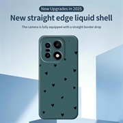 Custodia sottile in TPU con motivo a cuore per OnePlus 15 - Verde / Nera