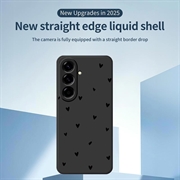 Custodia sottile in TPU con motivo a cuore per Samsung Galaxy A37 - Nera