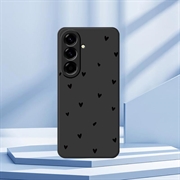 Custodia sottile in TPU con motivo a cuore per Samsung Galaxy A37 - Nera