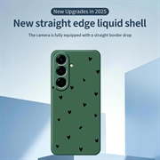 Custodia sottile in TPU con motivo a cuore per Samsung Galaxy A37 - Verde / Nera