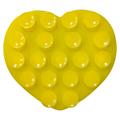 Supporto a ventosa in silicone bifacciale a forma di cuore per smartphone - Giallo