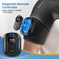 Fascia termica vibrante per le spalle / massaggiatore con telecomando magnetico - Nero