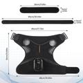 Fascia termica vibrante per le spalle / massaggiatore con telecomando magnetico - Nero