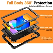 Custodia Heavy Duty 360 con Cinturino da Polso per Lenovo Tab M11/Idea Tab - nera
