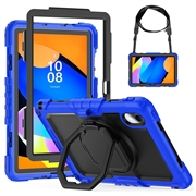 Custodia Heavy Duty 360 con Cinturino da Polso per Lenovo Tab M11/Idea Tab - Blu Scuro
