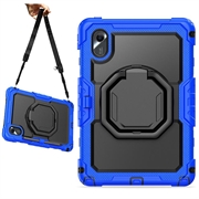 Custodia Heavy Duty 360 con Cinturino da Polso per Lenovo Tab M11/Idea Tab - Blu Scuro