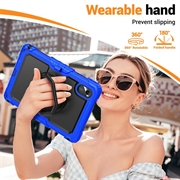 Custodia Heavy Duty 360 con Cinturino da Polso per Lenovo Tab M11/Idea Tab - Blu Scuro