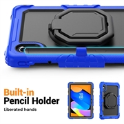 Custodia Heavy Duty 360 con Cinturino da Polso per Lenovo Tab M11/Idea Tab - Blu Scuro