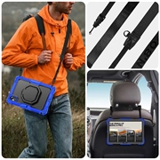 Custodia Heavy Duty 360 con Cinturino da Polso per Lenovo Tab M11/Idea Tab - Blu Scuro