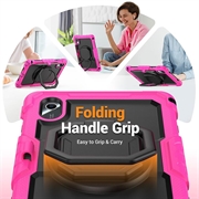 Custodia Heavy Duty 360 con Cinturino da Polso per Lenovo Tab M11/Idea Tab - Rosa Neon