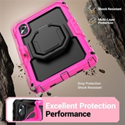 Custodia Heavy Duty 360 con Cinturino da Polso per Lenovo Tab M11/Idea Tab - Rosa Neon