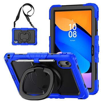 Custodia Heavy Duty 360 con Cinturino da Polso per Lenovo Tab M11/Idea Tab - Blu Scuro
