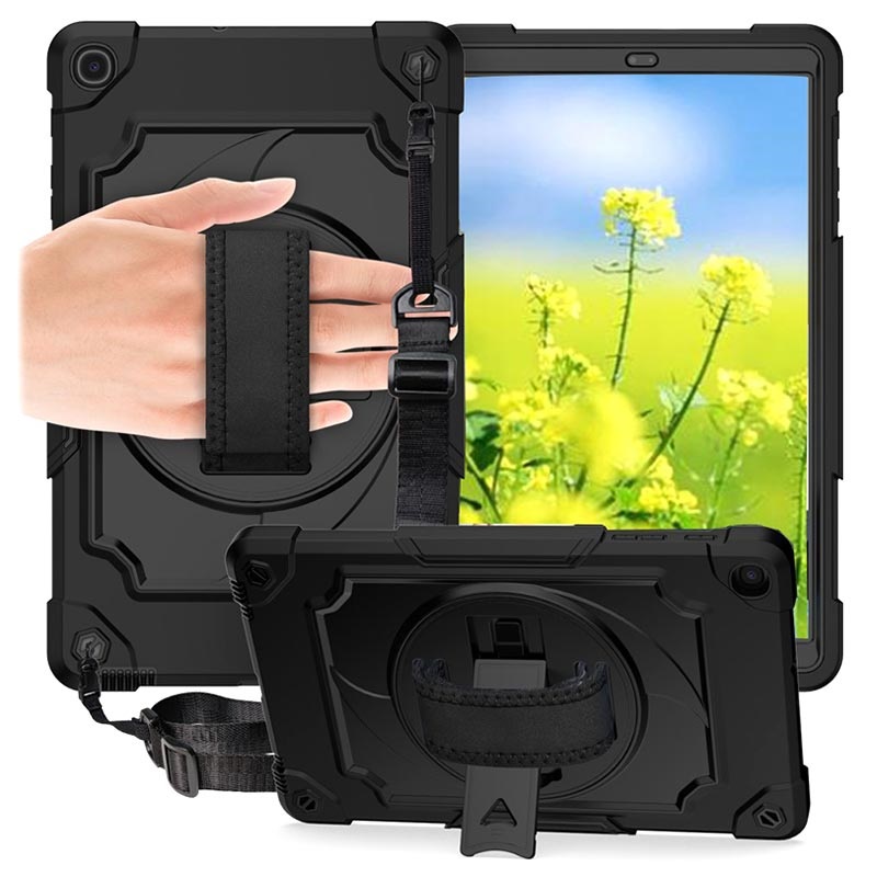Custodia Heavy Duty 360 con Cinturino da Polso per Samsung Galaxy Tab A  10.1 (2019)